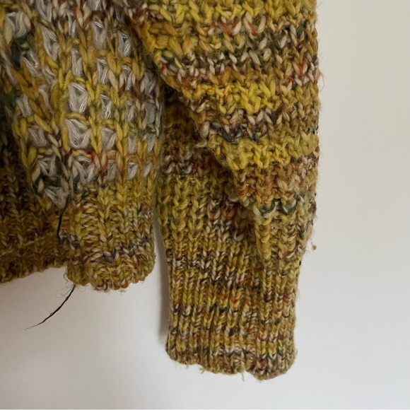 Anthropologie Moth Hillwalk golden chunky sweater - Sz XL - Picture 5 of 6